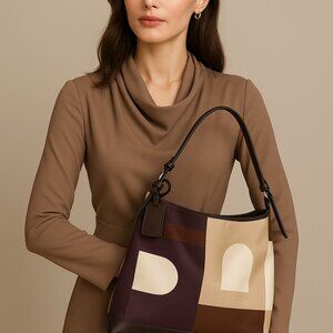 Bally of Switzerland leather & Canvas Handbag